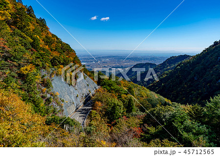 三重県　御在所岳　鈴鹿スカイラインの紅葉 45712565