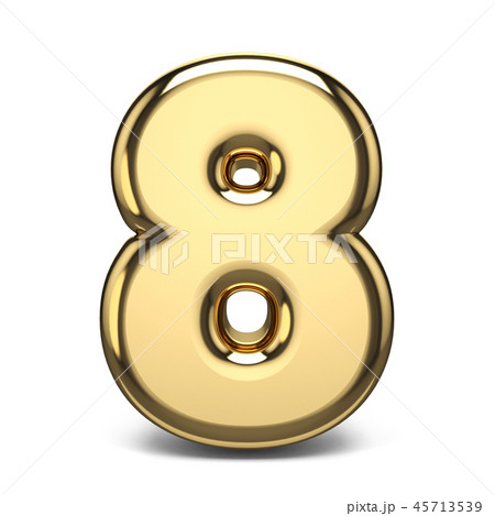 Golden number 8 EIGHT 3D 45713539