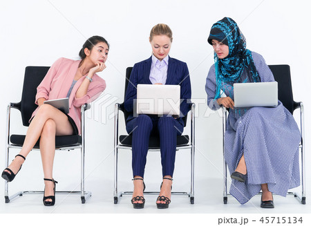 Sneaky women is copying co worker work and idea 45715134