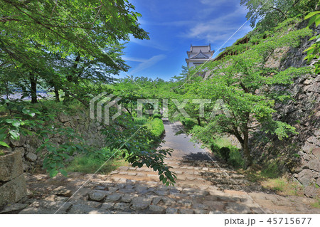 a Tsuyama castle view and at summer time Japan a Tsuyama castle view and at summer time Japan 45715677