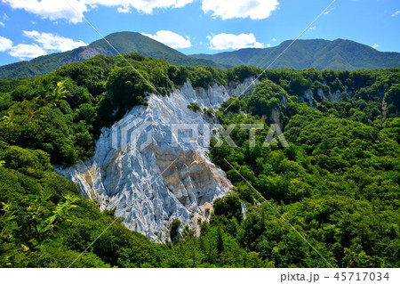 東北・白神山地・日本キャニオン・展望台より・日本キャニオンの不思議な眺め（２０） 45717034