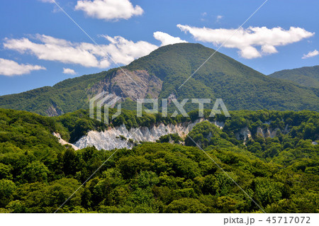 東北・白神山地・日本キャニオンの不思議な眺め・全景（４） 45717072