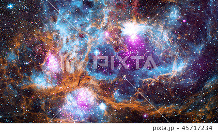 Beautiful nebula and galaxy in space 45717234