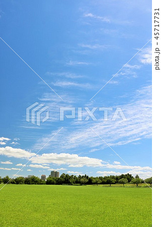 爽やかな青空と公園の風景 爽やかな青空と公園の風景 45717731