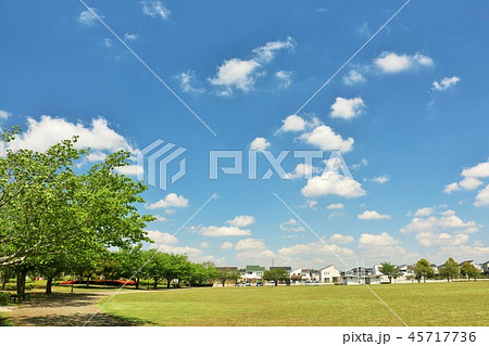 爽やかな青空と街の公園 45717736