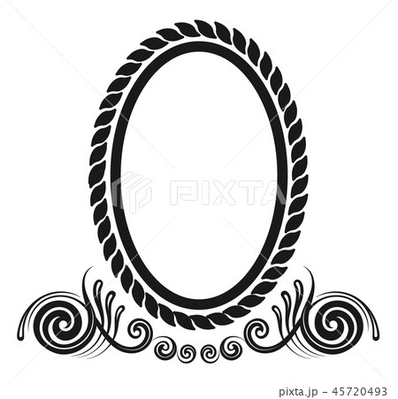 Oval Decorative Borderのイラスト素材