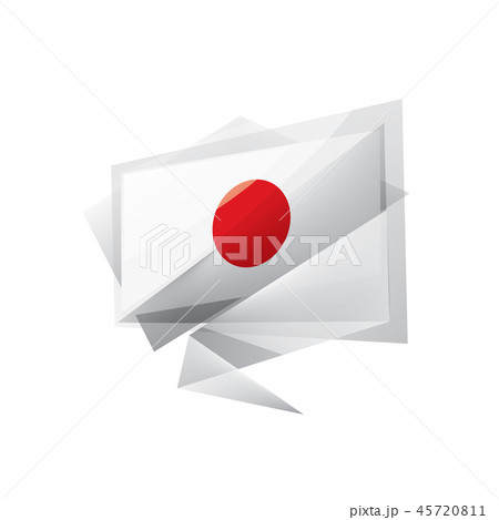 Japan flag, vector illustration on a white background 45720811