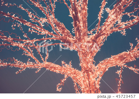 Gold lights Christmas Tree 45723457