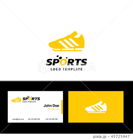 Business card of sports with yellow Business card of sports with yellow 45725947