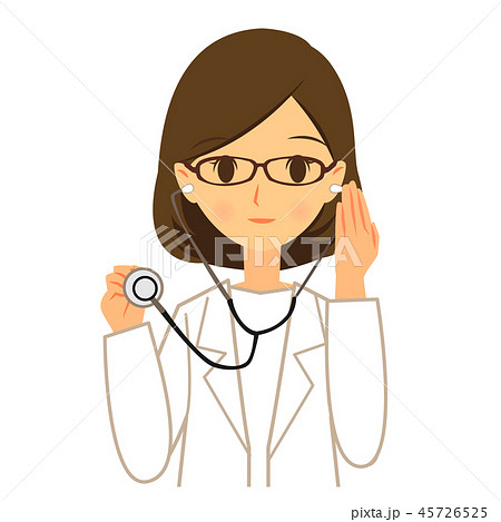 職業 女医 聴診器 上半身のイラスト素材