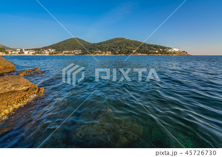 Beautiful rocky Croatian coast in Dubrovnik 45726730