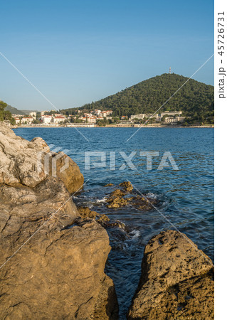 Beautiful rocky Croatian coast in Dubrovnik 45726731