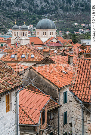 Red tiled rooftops in Kotor Red tiled rooftops in Kotor 45726786