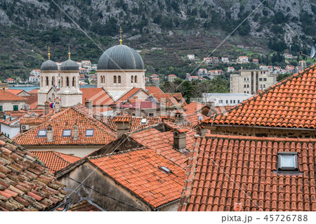 Red tiled rooftops in Kotor Red tiled rooftops in Kotor 45726788