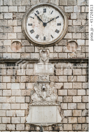 Clock on the Tower on the Square of Arms in Kotor Clock on the Tower on the Square of Arms in Kotor 45726813