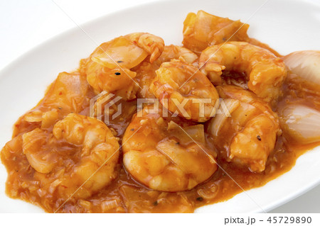 エビチリ白皿 45729890