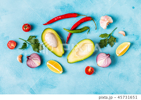 Ingredients for guacamole 45731651