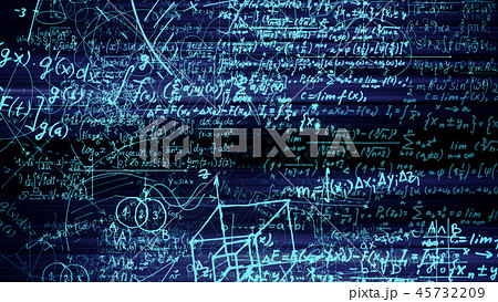 Abstract Blocks Of Mathematical Formulasのイラスト素材