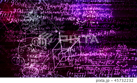 Abstract Blocks Of Mathematical Formulasのイラスト素材