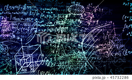 Abstract Blocks Of Mathematical Formulasのイラスト素材