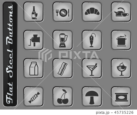 Food and kitchen simply icons Food and kitchen simply icons 45735226