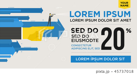 Businessman with telescope looking to the future. 45737018