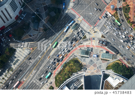 道路 交差点 航空写真 45738483