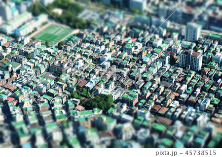ミニチュア ミニチュア効果 航空写真 45738515