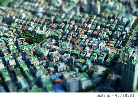 ミニチュア ミニチュア効果 航空写真 45738531