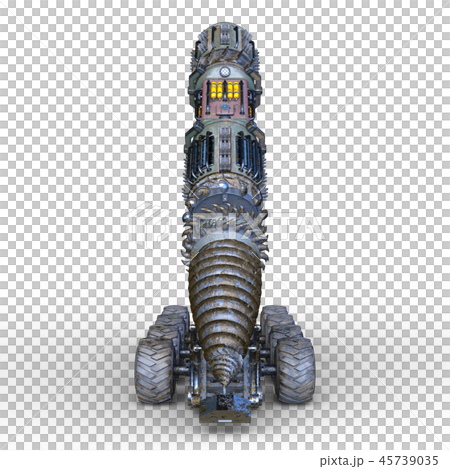 穴掘り機のイラスト素材