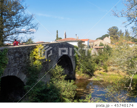 Medieval stone bridge - Furelos Medieval stone bridge - Furelos 45740174