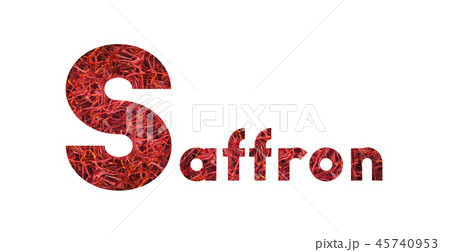 The word saffron on white 45740953
