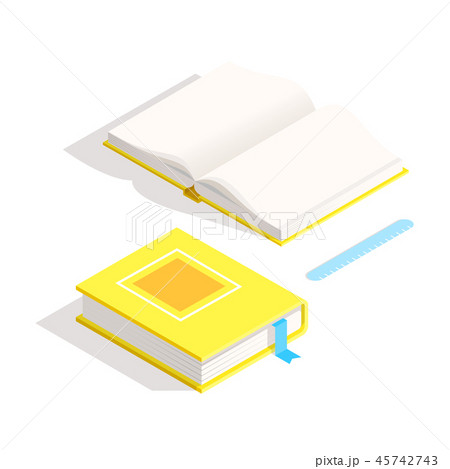 Isometric book icon in flat design style. 45742743