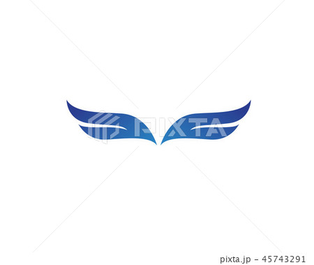 Falcon Wing Logo And Symbol Vector Illustratorのイラスト素材