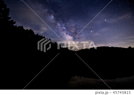 《長野県 御射鹿池》御射鹿池の天体写真と天の川写真 45743815