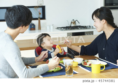 赤ちゃん　育児　離乳食　 45744381