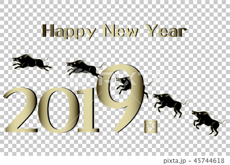 年賀状 2019年 亥年 年賀状 2019年 亥年 45744618