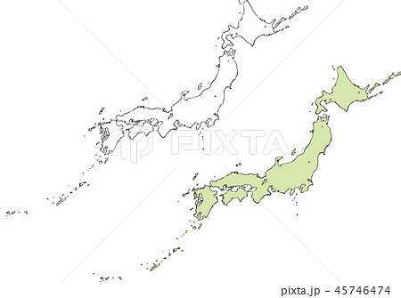 日本地図1のイラスト素材