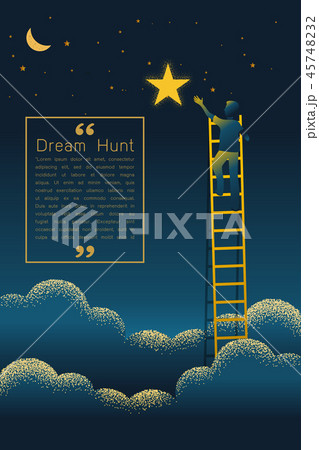 Business concept  of reach out for the stars 45748232