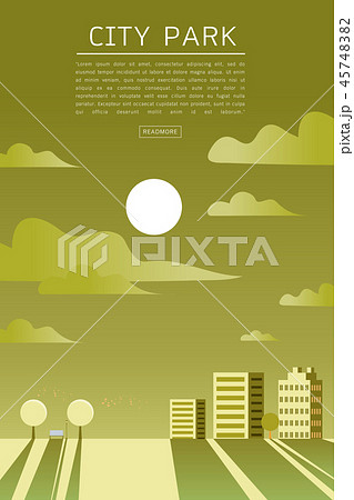 City Park Vector Flat illustration. 45748382