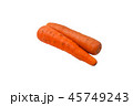 Two carrots on a white background 45749243