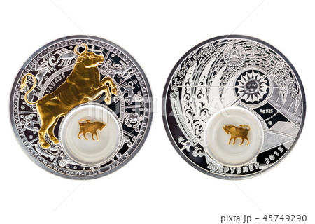Belarus silver coin astrology Taurus 45749290