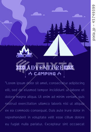 Hiking and camping vector  illustration. 45749399