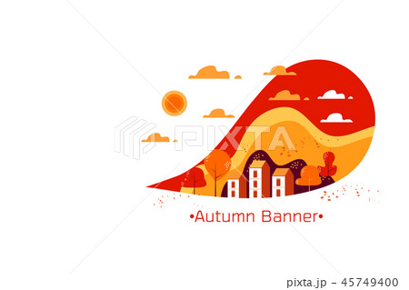 Autumn landscape vector illustration 45749400