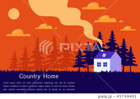 countryside scene modern flat design vector countryside scene modern flat design vector 45749403