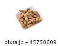 Pile of roasted peanuts on a white background 45750609