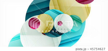 Glossy colorful circles abstract background, modern geometric design 45754627