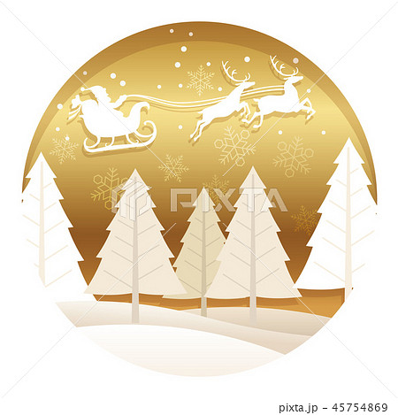 クリスマス レリーフ調イラスト クリスマス レリーフ調イラスト 45754869