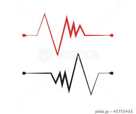 Heart beat line logo hospital vector 45755433