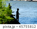 釣り人シルエット 45755812